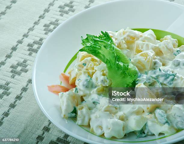 Finnish Salad With Potatoes Stock Photo - Download Image Now - Appetizer, Austria, Boiled