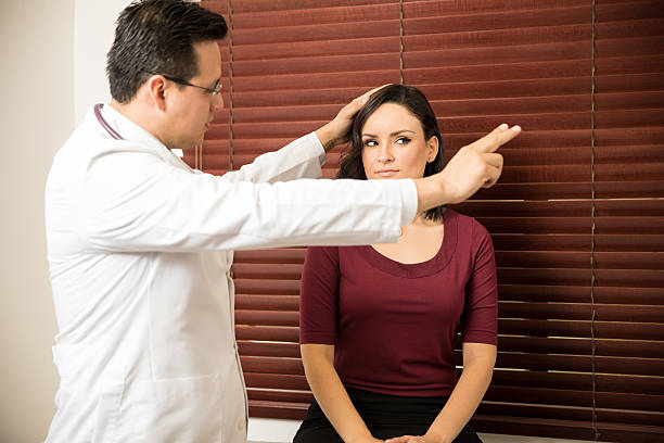 Following doctor's fingers with eyes