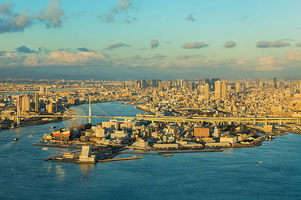 istock Osaka bay and residence downtown 637791554