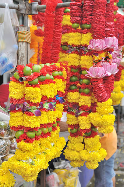 istock Marigold garland  for wedding favors 637792150