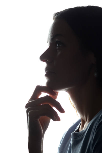 istock Portrait of a young woman, side view 637803224