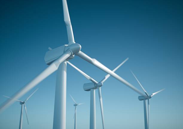 vento turbine energia - wind turbine fuel and power generation clean industry foto e immagini stock