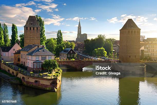 Bridges Of Strasbourg Stock Photo - Download Image Now - Strasbourg, Rhine River, Cathedral