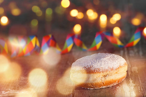 delicious donuts for carnival - textraum imagens e fotografias de stock