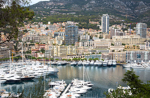 istock Monaco harbour seaport with yachts and sail boats 637808350