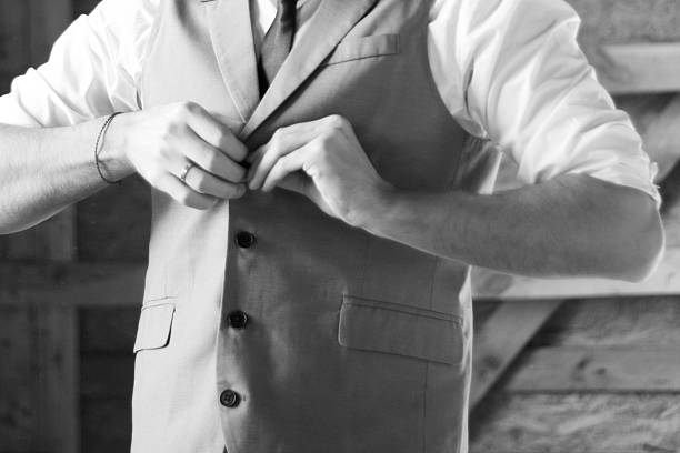 istock The bride is going to a wedding. Black and white. 637810740