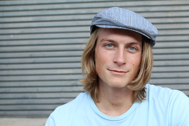 istock Close up of long haired blond male 637811758