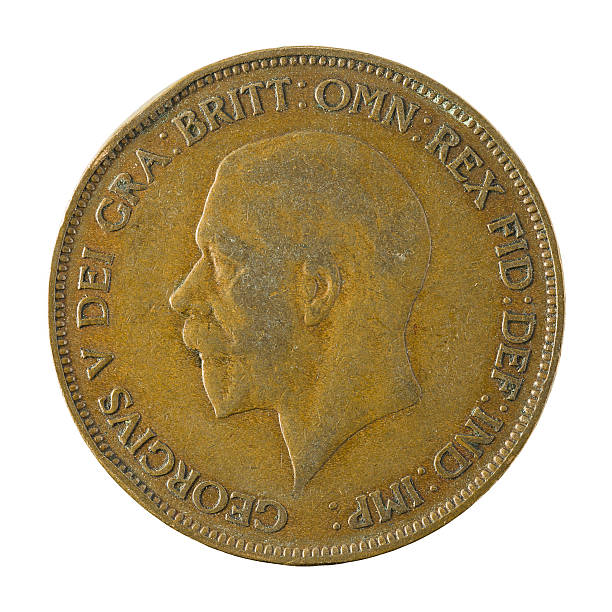 istock one british penny coin (1929) isolated on white background 637813848