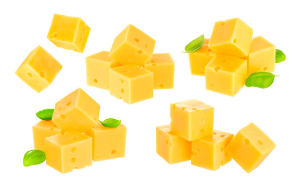 istock Piece of cheese isolated on white background. 637814560