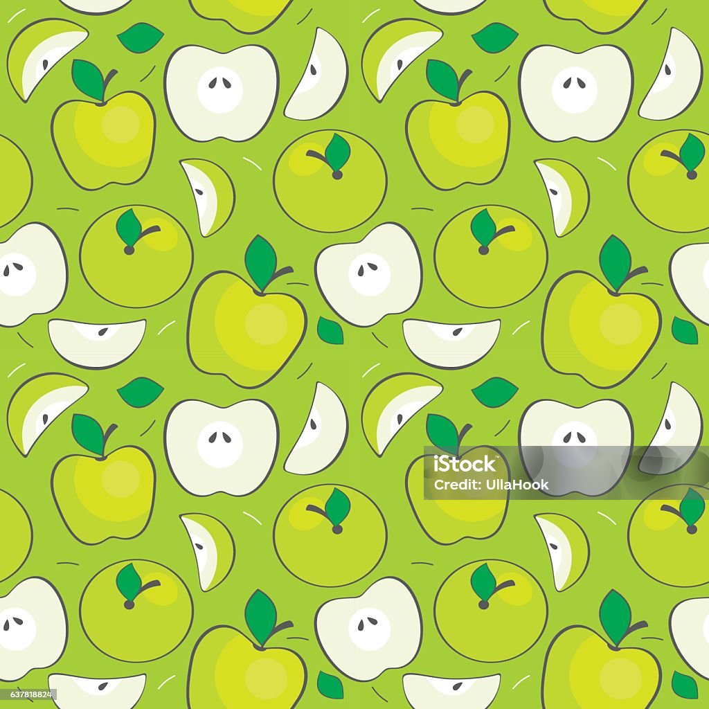 Apple Shape Pattern Apple Pattern Stock Illustration - Download Image Now - Apple - Fruit ...