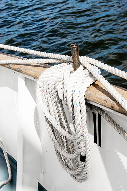 istock Belayingl pin on a tall ship 637821034