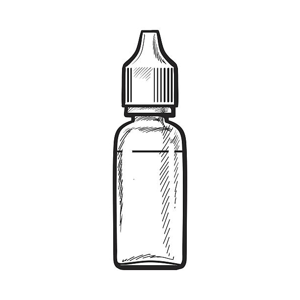 ilustrações de stock, clip art, desenhos animados e ícones de bottle of e-liquid for electronic cigarette, isolated vector illustration - white background cut out food choice