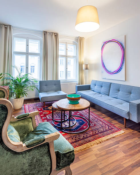 istock Classic Styled Interior Living Room with Designer Couch 637827974