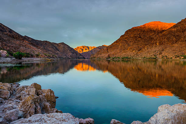 istock Beautiful morning reflection over the river 637828858