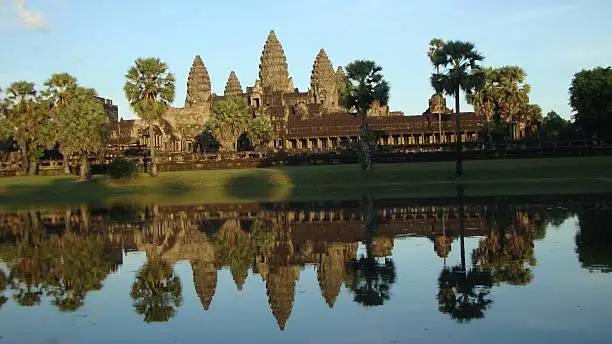29/11/2016 - Siem Reap, Cambodia Sunset at Angkor Wat Temple, Reflections 