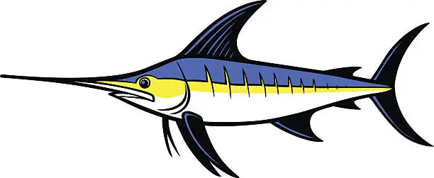 Vector illustration of Swordfish Trophy