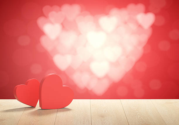istock 3D render of heart shape boxes. Background for Valentines Day. 637845482