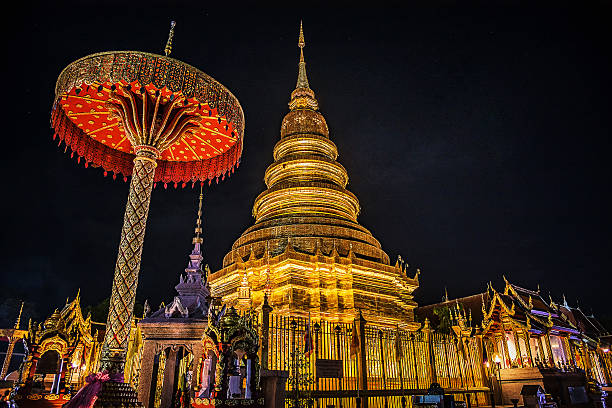 istock Pagoda at Phra That Hariphunchai temple. 637845870