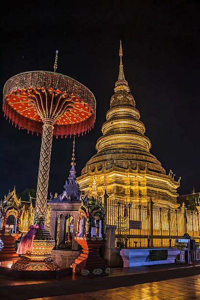 istock Pagoda at Phra That Hariphunchai temple. 637847636