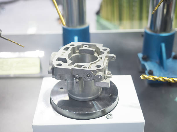 istock CNC machining center cutting mold 637851910