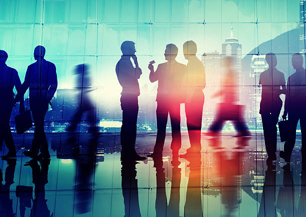 istock Silhouette People Discussion Meeting Cityscape Team Concept 637853310