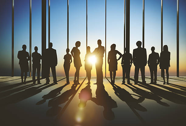istock Confident Silhouette Of Business People Team Concept 637853414