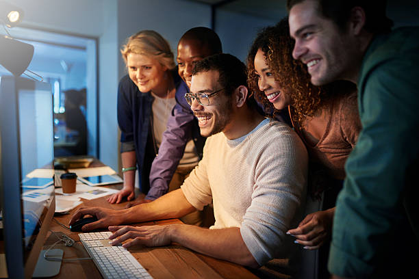 istock They're at an exciting stage in their project 637853546