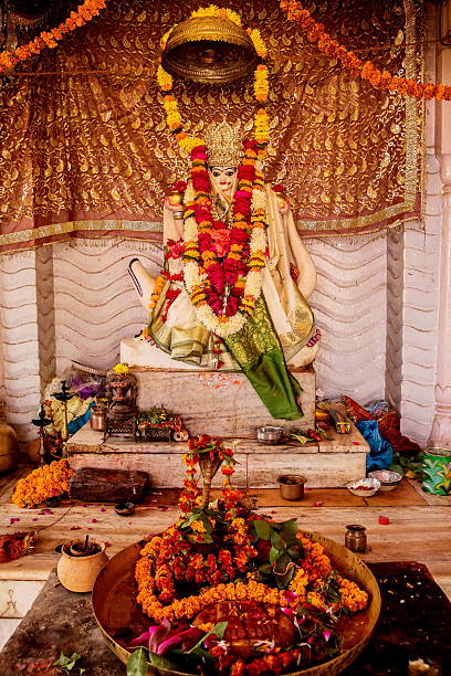 istock Idol of holy river goddess Ganga or Ganges 637855732