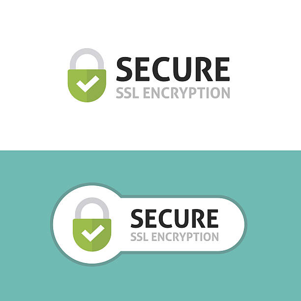 보안 연결 아이콘, 보안 ssl 보호 안전한 데이터 암호화 - encryption security system security padlock stock illustrations