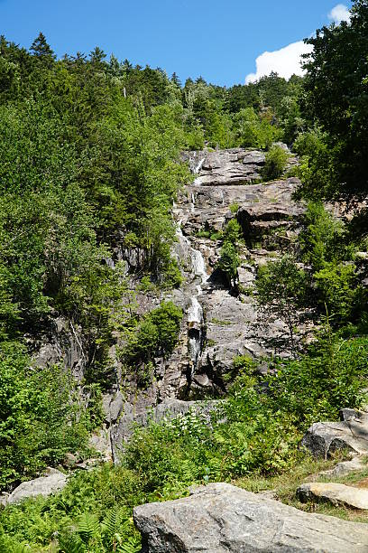 srebrne kaskady w górach białych - silver cascade falls zdjęcia i obrazy z banku zdjęć