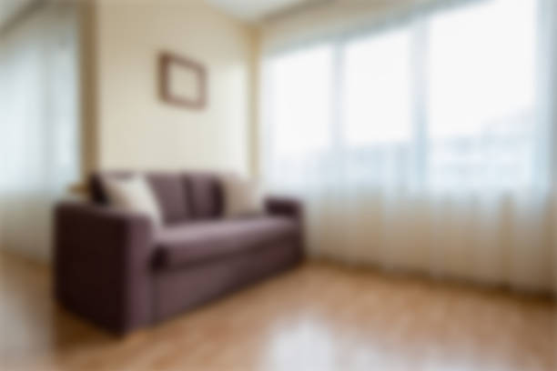 istock Abstract blur modern living room interior for background 637866296