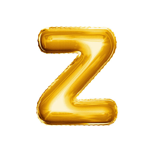 istock Balloon letter Z 3D golden foil realistic alphabet 637868582