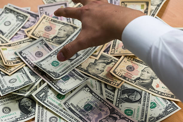 istock Businessman convinced that he will be rich 637871560