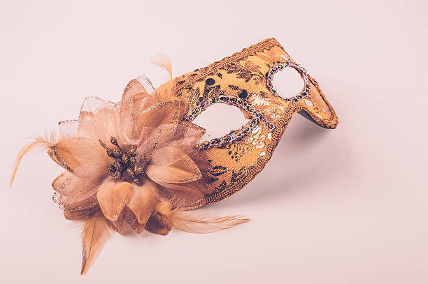 istock Luxury Venice Mask Decorated with Silk Flower 637872704