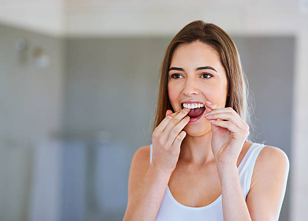 istock Taking good care of her teeth 637874640