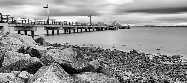 istock Woody Point Jetty. Black and White. 637880394