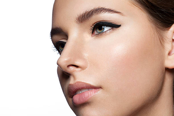 istock Woman with clean skin with natural make-up 637883748