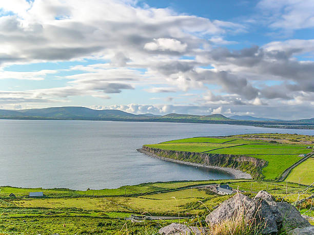 Landscape around the "Ring of Kerry" coast, Ireland, Europe stock photo