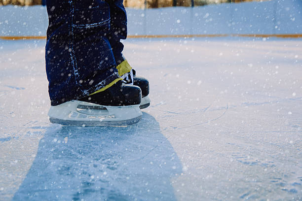 istock little boy feet learning to skate on ice in winter 637890870