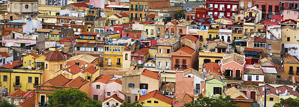 istock Cluster of colourful house 637891236