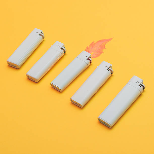 five lighters and painted the flames