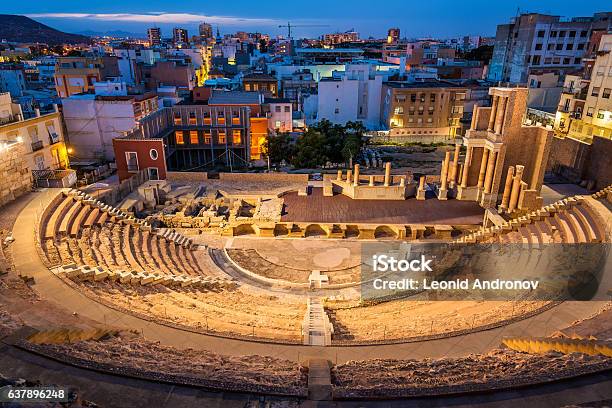 The Roman Theatre In Cartagena Spain Stock Photo - Download Image Now - Cartagena - Spain, Spain, Roman