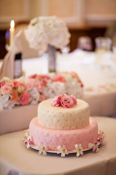 istock Delicious tasty wedding cake detail 637896434