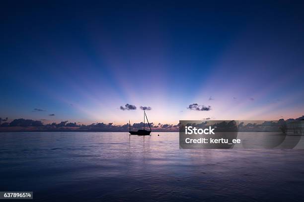 Sunset View On The Island Of Praslin Seychelles Stock Photo - Download Image Now - Anse Lazio, Beach, Beauty In Nature