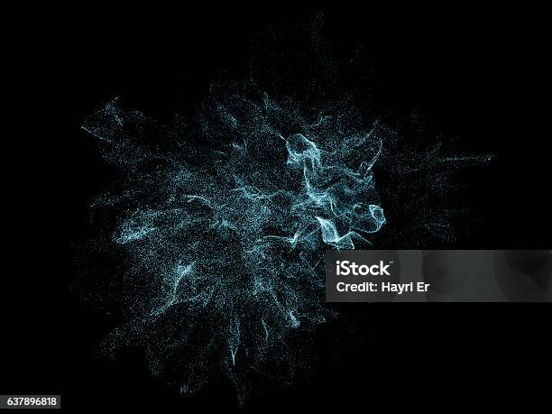 Explosión De Plasma De Partículas Foto de stock y más banco de imágenes de Partícula - Partícula, Explotar, Fondo negro