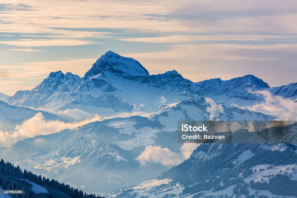 Winter-Landschaft  - Lizenzfrei Berg Stock-Foto