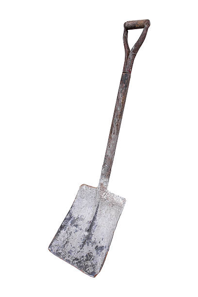 istock Old shovel isolated on white background.Spade isolated 637907466