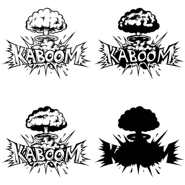 illustrazioni stock, clip art, cartoni animati e icone di tendenza di icona dei fumetti vettoriali - kaboom