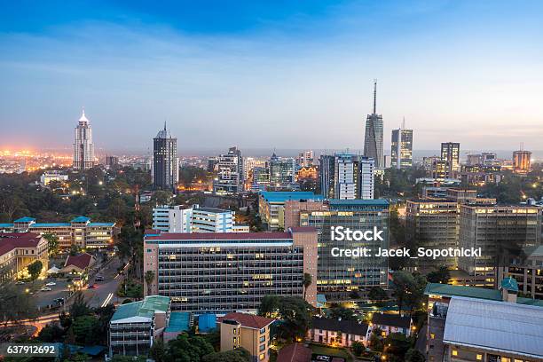 Nairobi Cityscape Capital City Of Kenya Stock Photo - Download Image Now - Nairobi, Africa, Urban Skyline