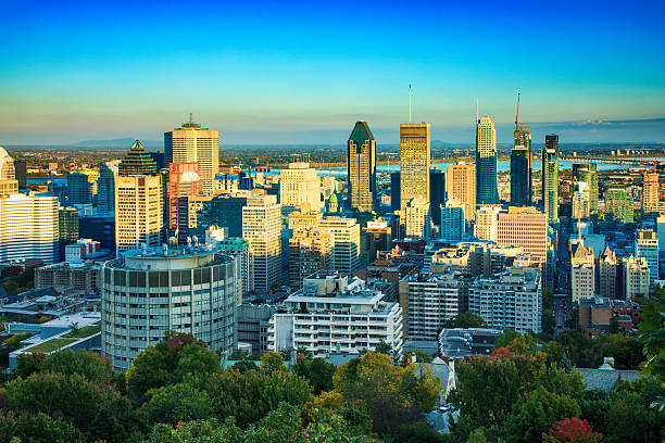 istock Montreal skyline at sunset with partial shade 637913154